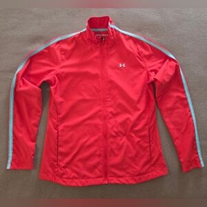 2009 Under Armour Women's medium Pink Athletic full zip Jacket blue & white